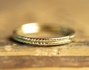 Wedding ring set, TWO stacking rings, simple ring, thin ring, dainty ring, bohemian jewelry, minimalist jewelry, minimalist, handmade
