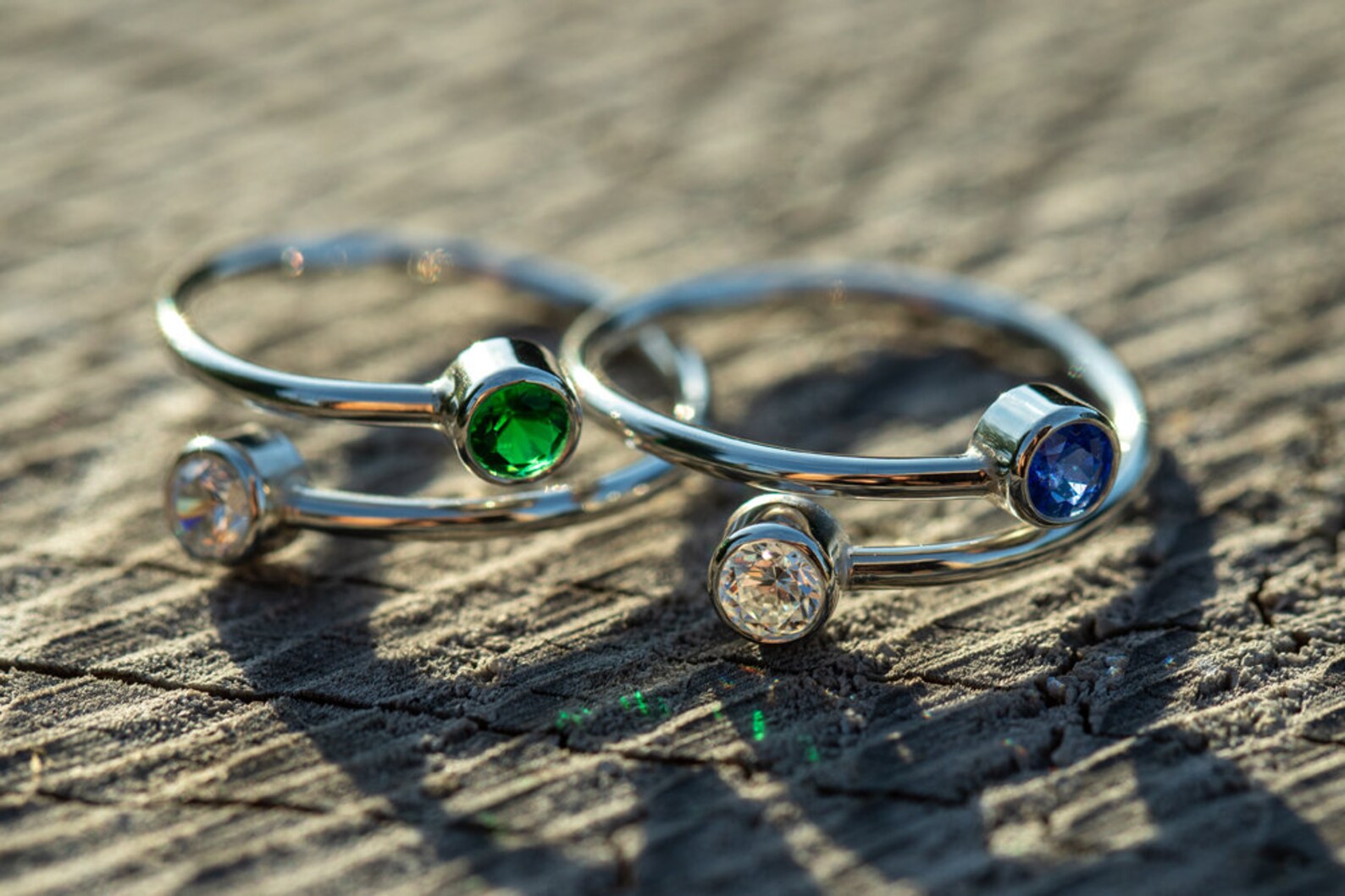 Birthstone Ring, Sterling Silver, Personalized Ring, Birthstones