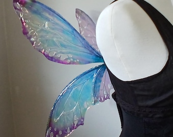 Mini Mab - READY TO SHIP  Blue and Purple Fairy Wings