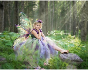 QUEEN MAB WINGS Large Fairy wings - purple green