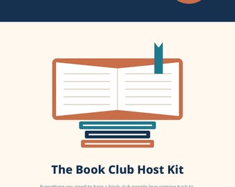 Printbare set voor het organiseren van een boekenclub, boekenclubplanner, 60 discussiekaarten, vergaderplanner, invulbaar PDF-bestand