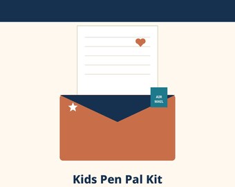 Printbare brievenvriendenset, brievenschrijfset voor kinderen, briefsjablonen en printbare ansichtkaarten, leuk cadeautje voor in de kerstsok voor kinderen