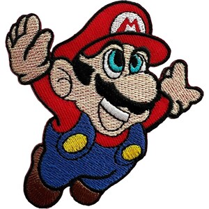 Patch bordado do Super Mario para costurar ou passar a ferro em camisetas, bolsas e para Nintendo Switch.