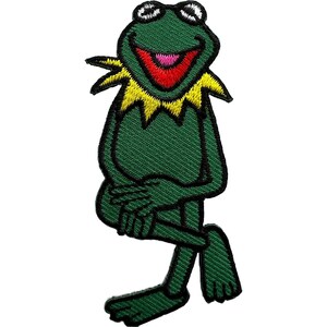 Kermit de Kikker Sesamstraat Patch Geborduurd Badge Strijkbaar of Naaibaar op Kledingtas