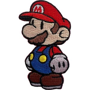 Parche de Super Mario para Nintendo Switch, insignia bordada para planchar o coser en camisetas o bolsos.