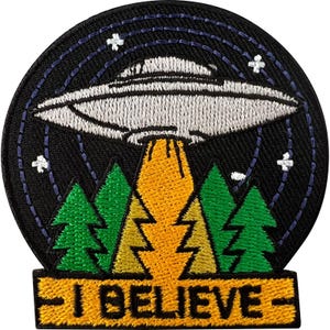 Naszywka haftowana "Latający spodek", żelazko do przyszycia, odznaka kosmity NASA, UFO