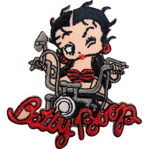 Parche de Betty Boop para motocicleta chopper, motociclista, bordado termoadhesivo.