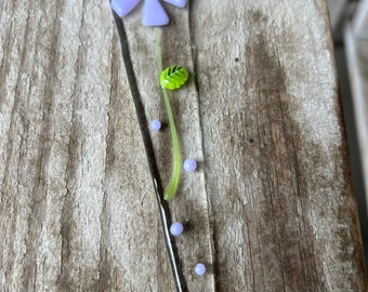 Mini flower garden stake (lavender)