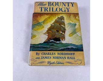 The Bounty Trilogy Charles Nordhoff James Norman Hall Wyeth Edition 1951 HC DJ