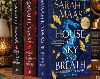 Crescent City Book Set by Sarah J. Maas, Fantasy Romance Trilogy
