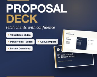 Editable Freelance Proposal Deck, 10-Slide Pitch Template (PowerPoint, Google Slides)