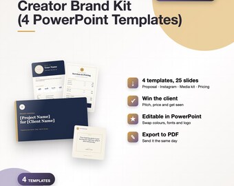 Creator Brand Kit Bundle: Proposal, Media Kit, Price List, Instagram Posts (Digital Download)