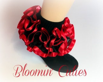 newborn red socks