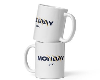 Taza con diseño de garra para los lunes, taza de café divertida para los lunes, regalo original para compañeros de trabajo, taza de cerámica de 325 ml.