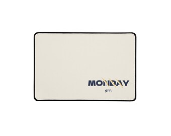 Alfombrilla de escritorio Grr Mondays Claw, alfombrilla minimalista color crema, alfombrilla de ratón grande para oficina en casa, regalo divertido para la oficina.