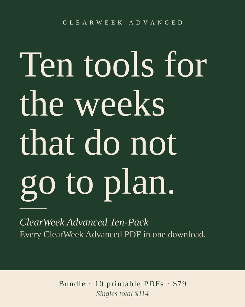 Planner Printable Bundle | 10 Weekly Planning Sheets for Work, Home and ...