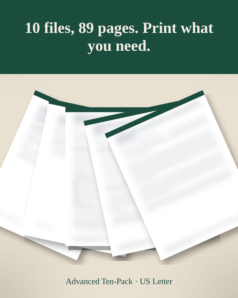 Planner Printable Bundle | 10 Weekly Planning Sheets for Work, Home and ...