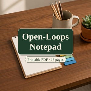 Blocco note per la lista delle cose da fare stampabile / Foglio per annotare tutto ciò che è ancora in sospeso / PDF, download immediato / Modello per annotare tutto