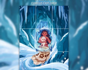 Moana - Curious Explorer | Extended Illustration | Set 11 242 | Binder Page Printable 3x3 | Digital Download