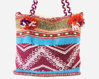 Large tote bag made with Peruvian handwoven fabric - AP22