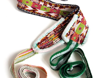 Andean Peruvian handwoven vintage Shaman ceremonial chumpi textile belt - PT1