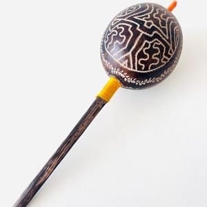 Shamanic Ceremonial Shipibo Maraca Rattle - FF15