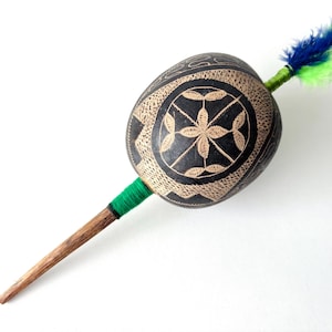 Shamanic Ceremonial Shipibo Maraca Rattle - PU1