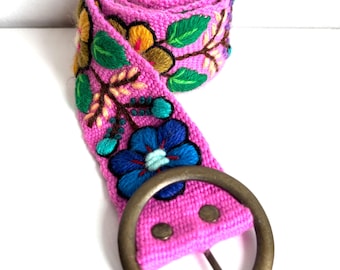 Hand embroidered Peruvian belt - PT7