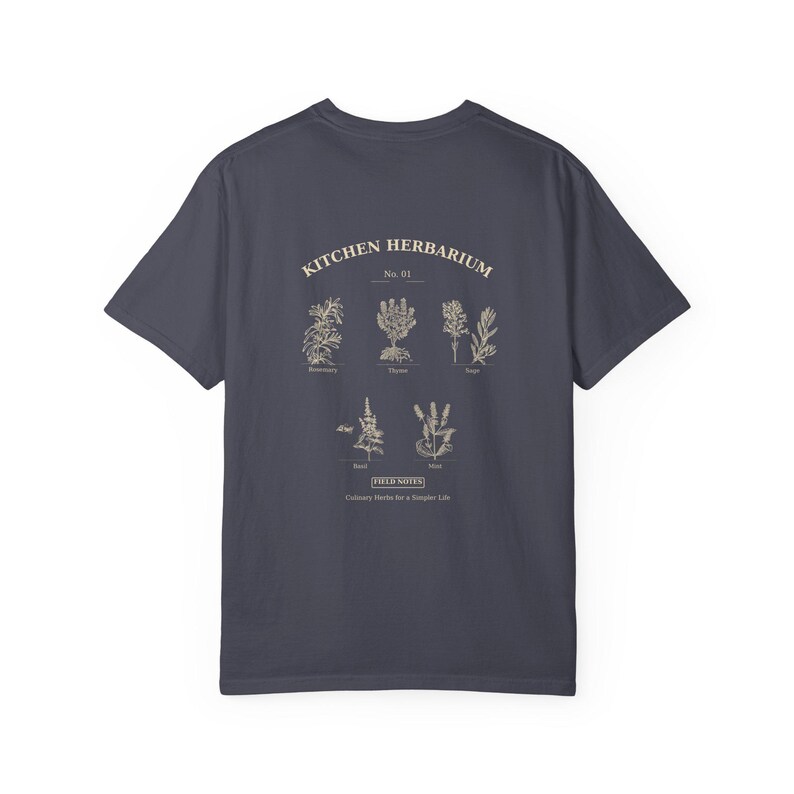 Kitchen Herbarium Botanical Shirt, Vintage Culinary Herbs Field Guide Tee, Comfort Colors image 12