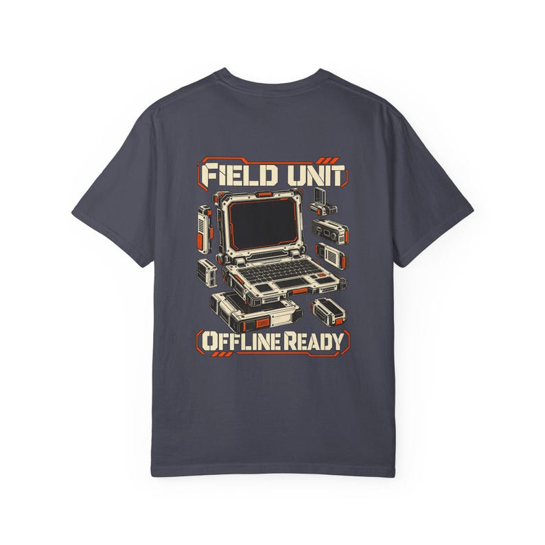 Cyberdeck Field Unit Comfort Colors Shirt, Retro Portable Terminal Graphic Tee image 6