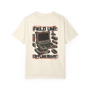 Cyberdeck Field Unit Comfort Colors Shirt, Retro Portable Terminal Graphic Tee image 1