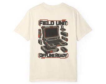 Cyberdeck Field Unit Comfort Colors Shirt, Retro Portable Terminal Graphic Tee