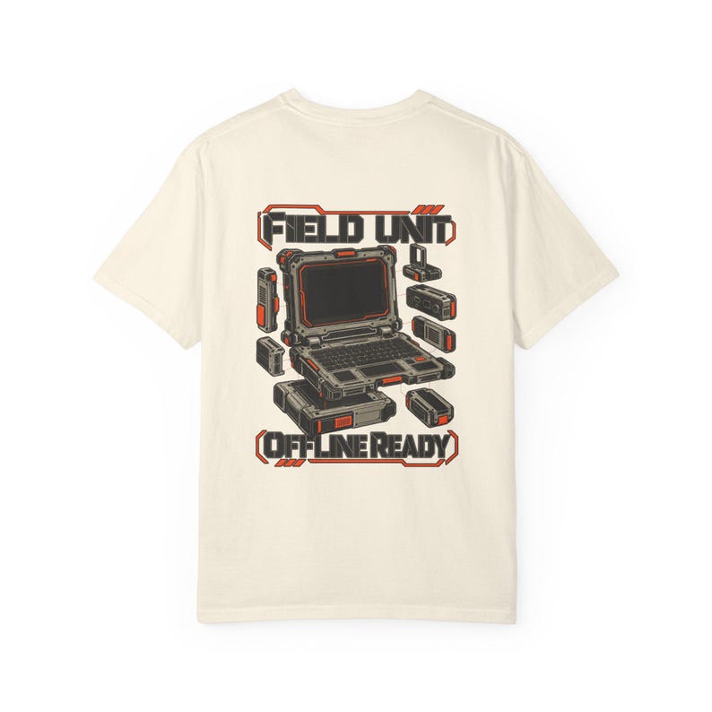 Cyberdeck Field Unit Comfort Colors Shirt, Retro Portable Terminal Graphic Tee image 1