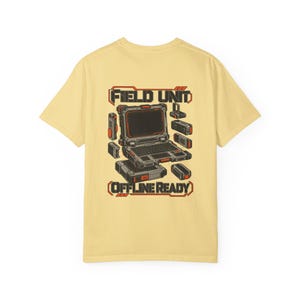Cyberdeck Field Unit Comfort Colors Shirt, Retro Portable Terminal Graphic Tee image 3