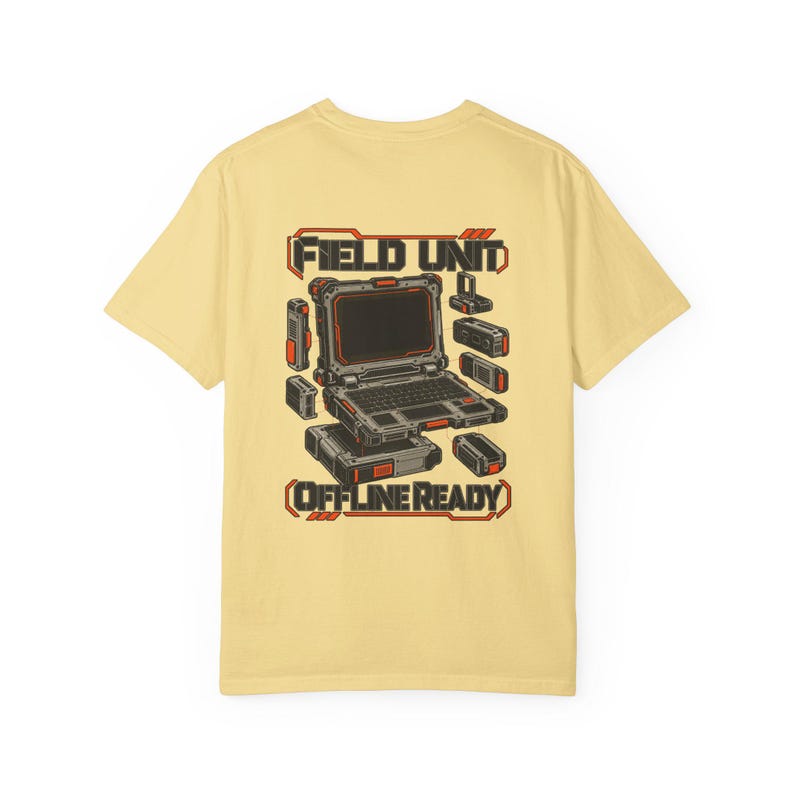 Cyberdeck Field Unit Comfort Colors Shirt, Retro Portable Terminal Graphic Tee image 3
