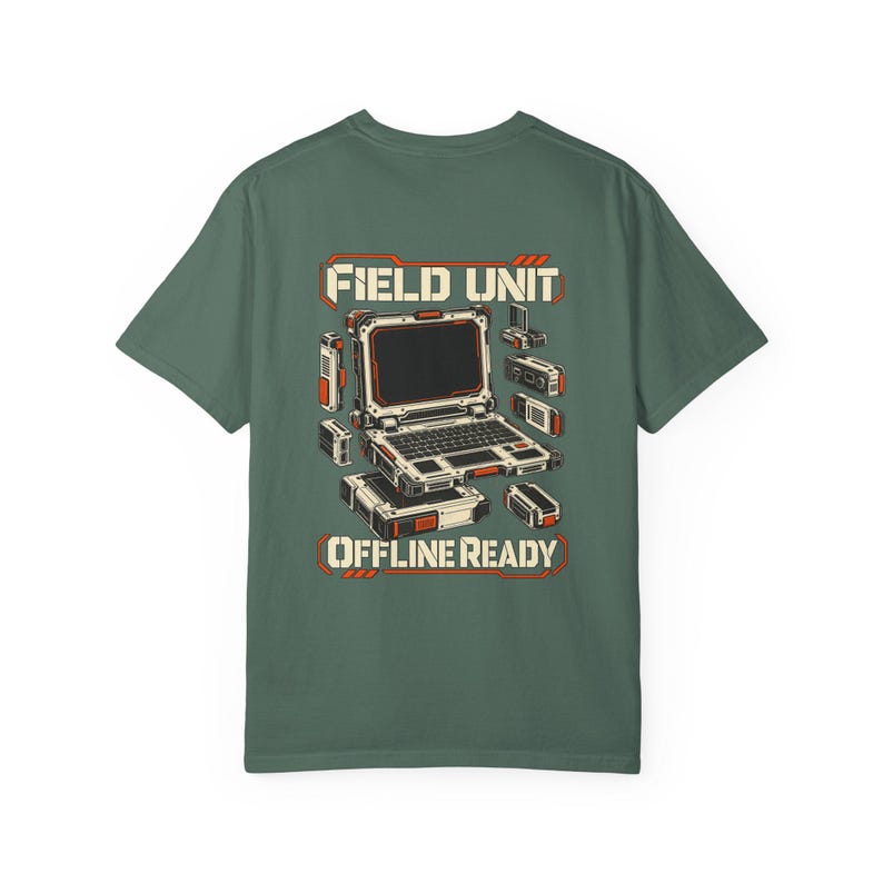Cyberdeck Field Unit Comfort Colors Shirt, Retro Portable Terminal Graphic Tee image 4