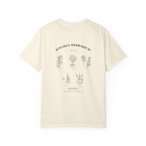 Kitchen Herbarium Botanical Shirt, Vintage Culinary Herbs Field Guide Tee, Comfort Colors image 1