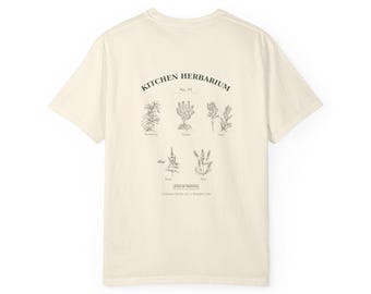 Kitchen Herbarium Botanical Shirt, Vintage Culinary Herbs Field Guide Tee, Comfort Colors