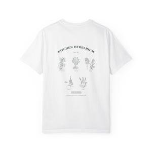 Kitchen Herbarium Botanical Shirt, Vintage Culinary Herbs Field Guide Tee, Comfort Colors image 4