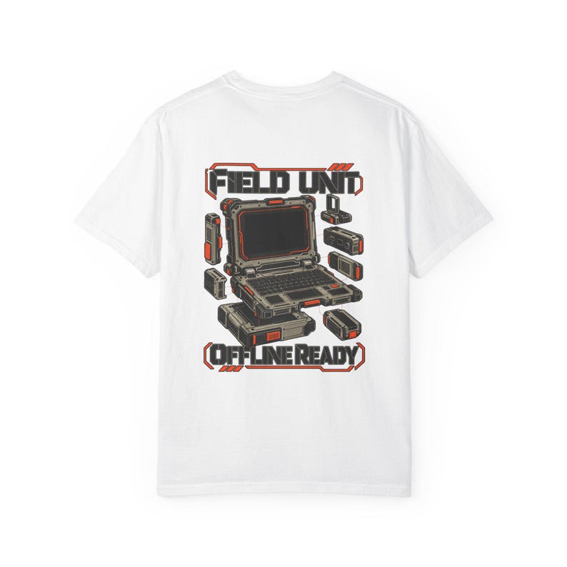 Cyberdeck Field Unit Comfort Colors Shirt, Retro Portable Terminal Graphic Tee image 2