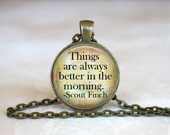 To Kill A Mockingbird Harper Lee Quote Necklace or Keychain Keyring. /'One Does Not Love Breathing/'