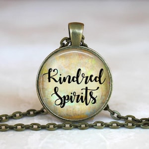 Kindred Spirits  Glass Pendant Handmade Necklace Gift Present or Keychain lanyard charm