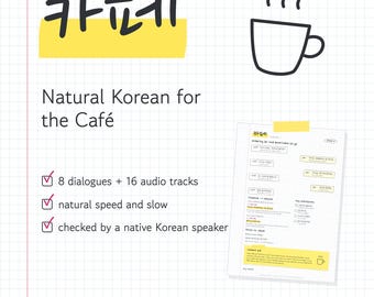 Korean Café Phrases: 8 Coffee Shop Dialogues for Beginners (PDF and Audio)