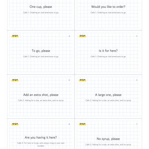 Tarjetas de vocabulario y mazo de Anki con frases en coreano: 76 expresiones para cafeterías, restaurantes y tiendas con audio. imagen 3