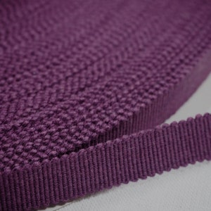 Up To 50% OFF SALE.... Japanese Sanada-Himo Solid Purple Flat Cord 12mm Wide, Sold By Meter / Yard, Sanada-210