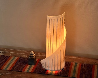 60% Off Sale... Washi Paper Shade Japanese Lamp, Table or Desk, Handmade Washi Paper, Neguchi Inspired, Home Decor,  S-606