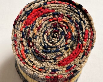 Japanische lange Vintage Sakiori Obi Textil, Handwebstuhl, Handgemacht, Stoff-2809