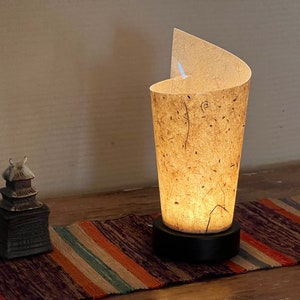Sconto del 50%... Lampada da meditazione zen giapponese, carta washi fatta a mano, arredamento per la casa, a batteria, batterie AA, arredamento per la casa, LS-42