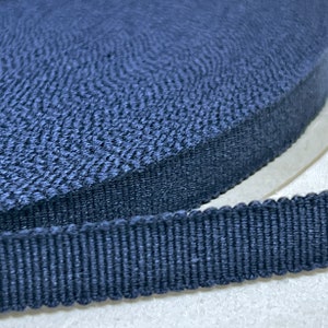 Up To 50% OFF SALE.... Japanese Sanada-Himo Solid Dark Indigo Flat Cord 12mm Wide, Sold By Meter / Yard, Sanada-201