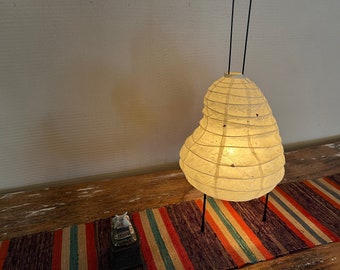 60% Off Sale... Japanese Zen Meditation Lamp (EU Electric), Washi Paper Shade, Handmade Washi Paper, Neguchi Inspired, Home Decor,  S-143